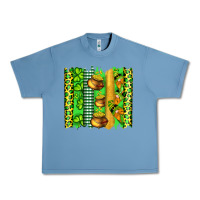 Pebble Blue st patricks gnomes and cloves with leopard  brushstrokes Urban Heavy Tee - Artiststas