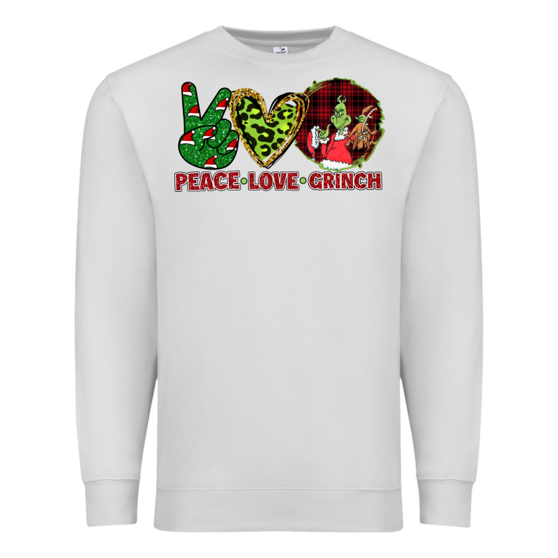 Peace Love Grinch Premium Sweatshirt by Bettercallsaul | Teevron