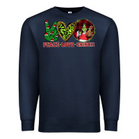 Navy Peace Love Grinch Premium Sweatshirt - Bettercallsaul