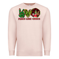 Pale Pink Peace Love Grinch Premium Sweatshirt - Bettercallsaul