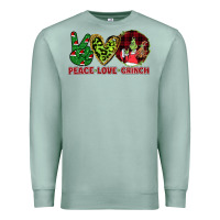 Seafoam Peace Love Grinch Premium Sweatshirt - Bettercallsaul