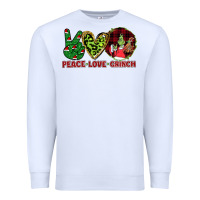 White Peace Love Grinch Premium Sweatshirt - Bettercallsaul