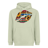 Matcha Aztec Sunflower Lips Heavyweight Hoodie - Bettercallsaul