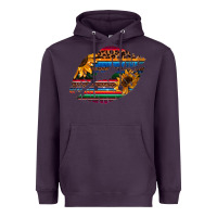 Plum Aztec Sunflower Lips Heavyweight Hoodie - Bettercallsaul