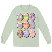 Matcha vintage easter eggs Long Sleeve Tee - MaliasSmallBusiness