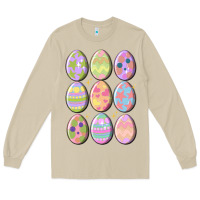 Mushroom vintage easter eggs Long Sleeve Tee - MaliasSmallBusiness