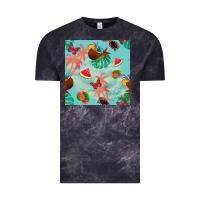 Cloud Black summer vibes seamless pattern Vintage Tee - BundleAndBundleShop