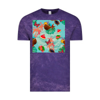 Cloud Purple summer vibes seamless pattern Vintage Tee - BundleAndBundleShop