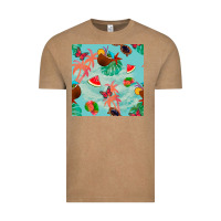 Vintage Coffee summer vibes seamless pattern Vintage Tee - BundleAndBundleShop