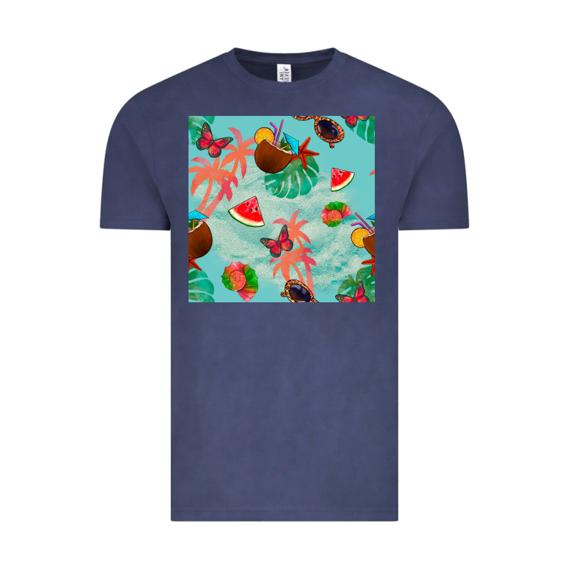 Summer Vibes Seamless Pattern Vintage Tee by BundleAndBundleShop | Teevron