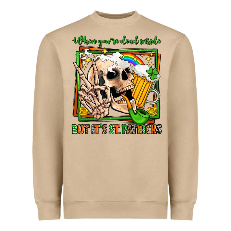 When You're Dead Inside But It's St Patricks Heavyweight Sweatshirt by Jasminsmagicworld | Teevron