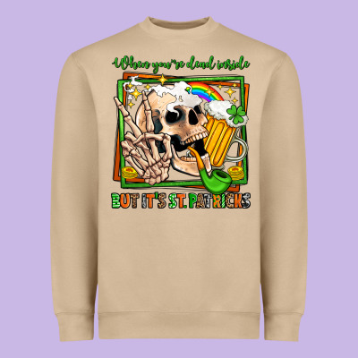 When You're Dead Inside But It's St Patricks Heavyweight Sweatshirt Designed By Jasminsmagicworld