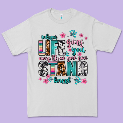 When Life Gives You More Than You Can Stand Kneel Premium Tee Designed By Adodesignshop