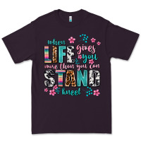 Plum when life gives you more than you can stand kneel Premium Tee - AdoDesignShop