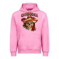 Fuchsia Pink Chingona with roses Mexico Urban Hoodie - HowdyJamesFarm