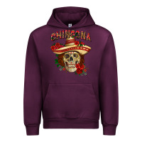 Mauve Wine Chingona with roses Mexico Urban Hoodie - HowdyJamesFarm