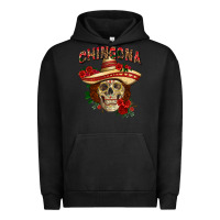 Pigment Black Chingona with roses Mexico Urban Hoodie - HowdyJamesFarm