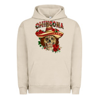 Pigment French Oak Chingona with roses Mexico Urban Hoodie - HowdyJamesFarm