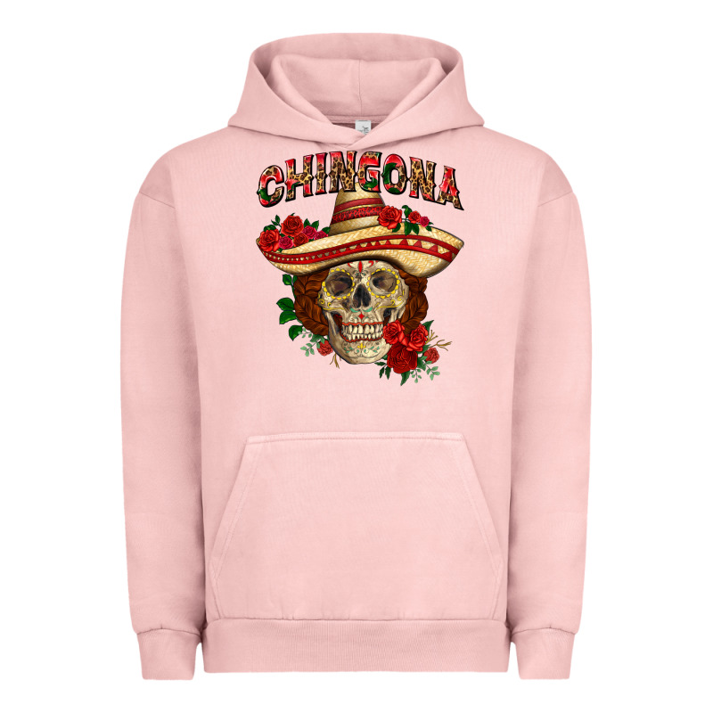 Chingona With Roses Mexico Urban Hoodie by HowdyJamesFarm | Teevron