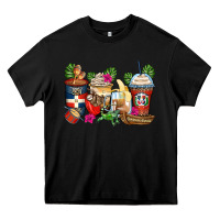 Black dominican republic coffee cups Heavy Core Tee - Zillion Design Studio