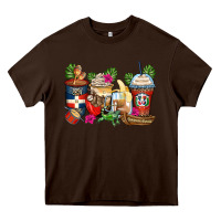 Chocolate Brown dominican republic coffee cups Heavy Core Tee - Zillion Design Studio