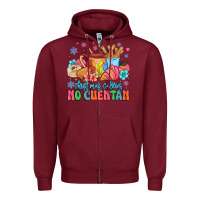 Burgundy christmas calories no cuentan mexican Zipper Hoodie - MaliasSmallBusiness