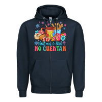 Navy christmas calories no cuentan mexican Zipper Hoodie - MaliasSmallBusiness
