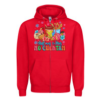 Red christmas calories no cuentan mexican Zipper Hoodie - MaliasSmallBusiness