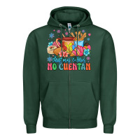 Sports Green christmas calories no cuentan mexican Zipper Hoodie - MaliasSmallBusiness