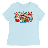 Baby Blue christmas cookie coffee cups Ladies Tee - Zillion Design Studio