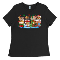 Black christmas cookie coffee cups Ladies Tee - Zillion Design Studio