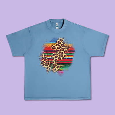 Serape Leopard Patch Urban Heavy Tee Designed By Adodesignshop