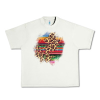 Pistachio serape leopard patch Urban Heavy Tee - AdoDesignShop