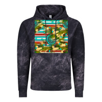 Cloud Black camouflage serape gemstone seamless pattern Vintage Hoodie - BundleAndBundleShop