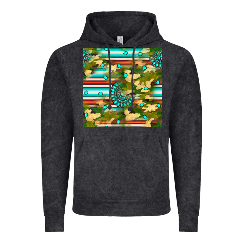 Camouflage Serape Gemstone Seamless Pattern Vintage Hoodie by BundleAndBundleShop | Teevron