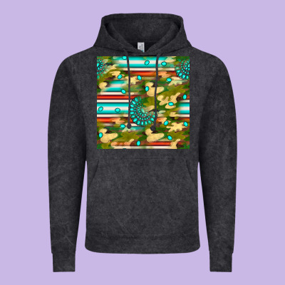 Camouflage Serape Gemstone Seamless Pattern Vintage Hoodie Designed By Bundleandbundleshop