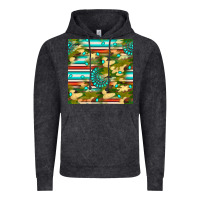 Vintage Black camouflage serape gemstone seamless pattern Vintage Hoodie - BundleAndBundleShop