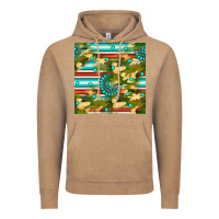 Vintage Coffee camouflage serape gemstone seamless pattern Vintage Hoodie - BundleAndBundleShop