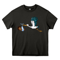 Asphalt stork with black baby boy Heavy Core Tee - BarkalooDesign
