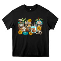 Black bull skull coffee cups Heavy Core Tee - Zillion Design Studio