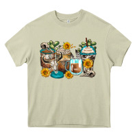 Mossy bull skull coffee cups Heavy Core Tee - Zillion Design Studio