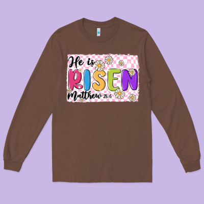 Checkered Risen Long Sleeve Tee Designed By Maliassmallbusiness