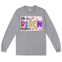Heather Grey checkered risen Long Sleeve Tee - MaliasSmallBusiness