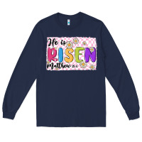 Navy checkered risen Long Sleeve Tee - MaliasSmallBusiness