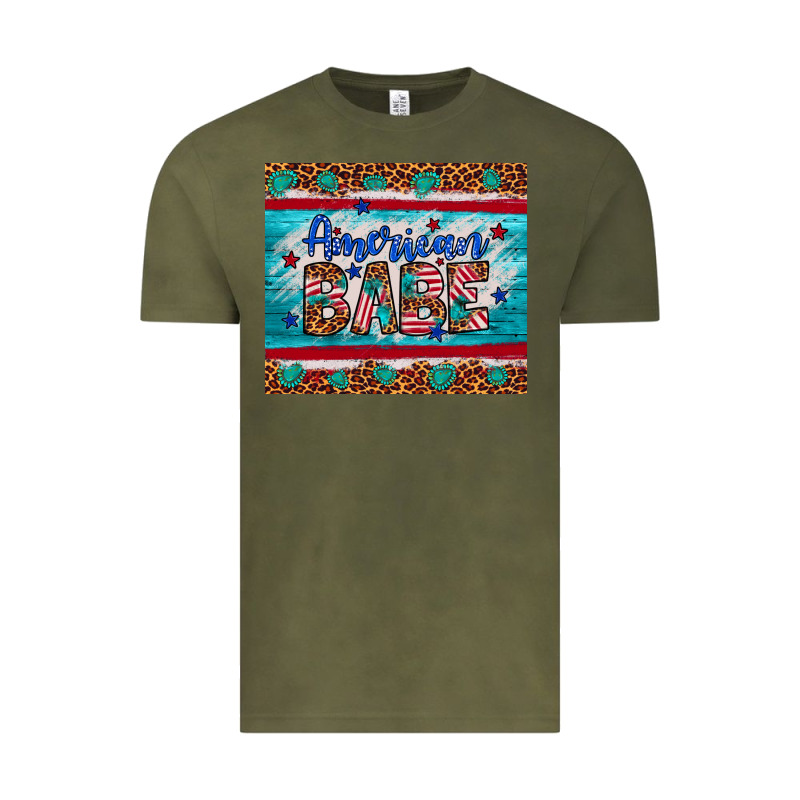 American Babe Leopard Gemstone Vintage Tee by Artiststas | Teevron