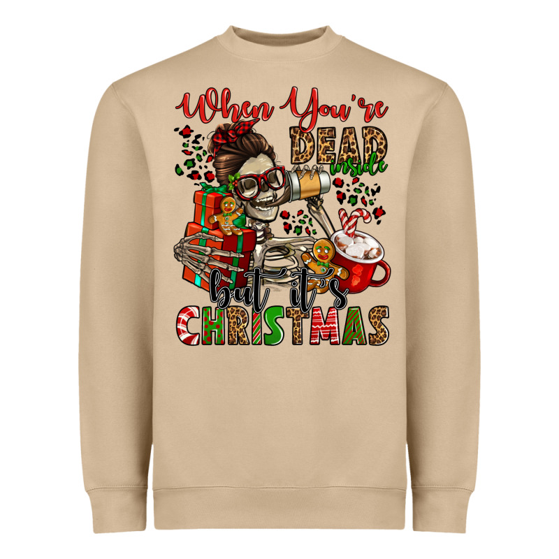When You're Dead Inside But It's Christmas Heavyweight Sweatshirt by Jasminsmagicworld | Teevron
