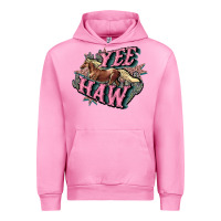 Fuchsia Pink Yee haw Urban Hoodie - HowdyJamesFarm