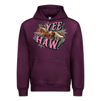 Mauve Wine Yee haw Urban Hoodie - HowdyJamesFarm