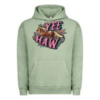 Pigment Oil Green Yee haw Urban Hoodie - HowdyJamesFarm