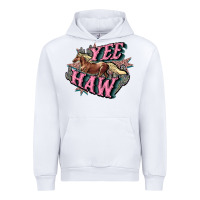 White Yee haw Urban Hoodie - HowdyJamesFarm
